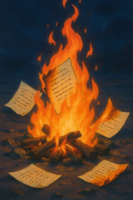 রাতের আগুনে পুরনো চিঠির পাতা পুড়ছে — Power to Finish the Past